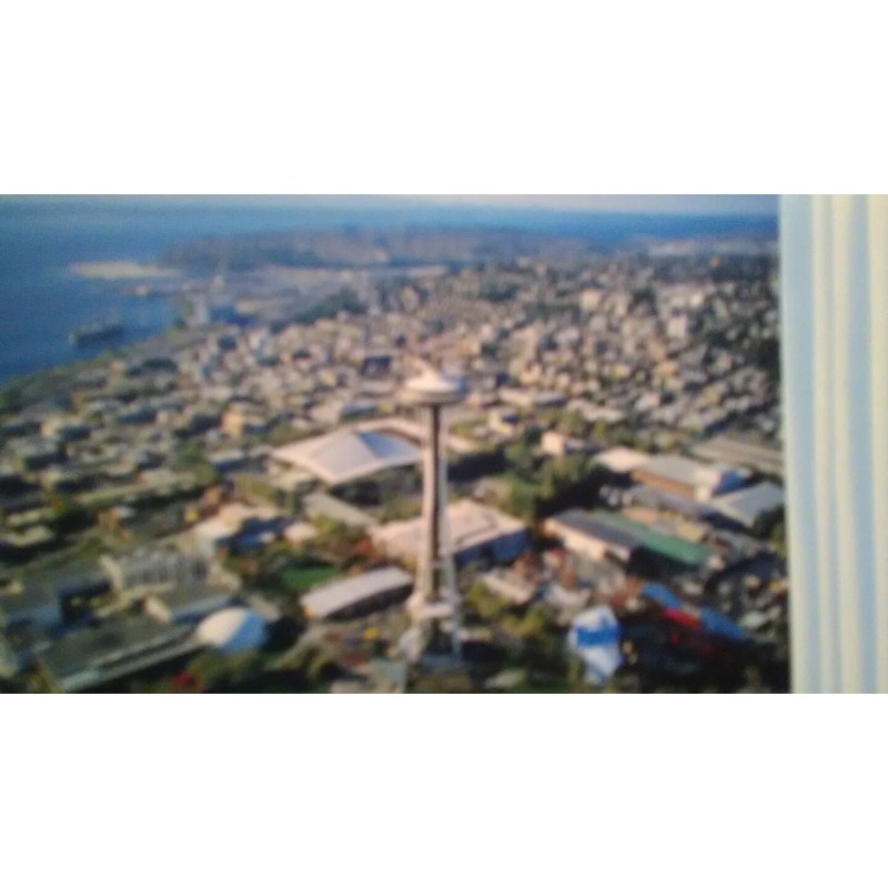 THE PACIFIC NORTHWEST BRIGHT AIR VIEW PHOTO POST CARD OVER