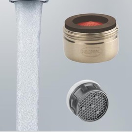 Kitchen Flo Compatible Moen Faucet Aerator Female 3924 Threaded 2.2 GPM 55/64" Replacement & Male Chrome & Brushed Nickel 3924BN 15/16" 3919 (Male, Brushed Nickel)