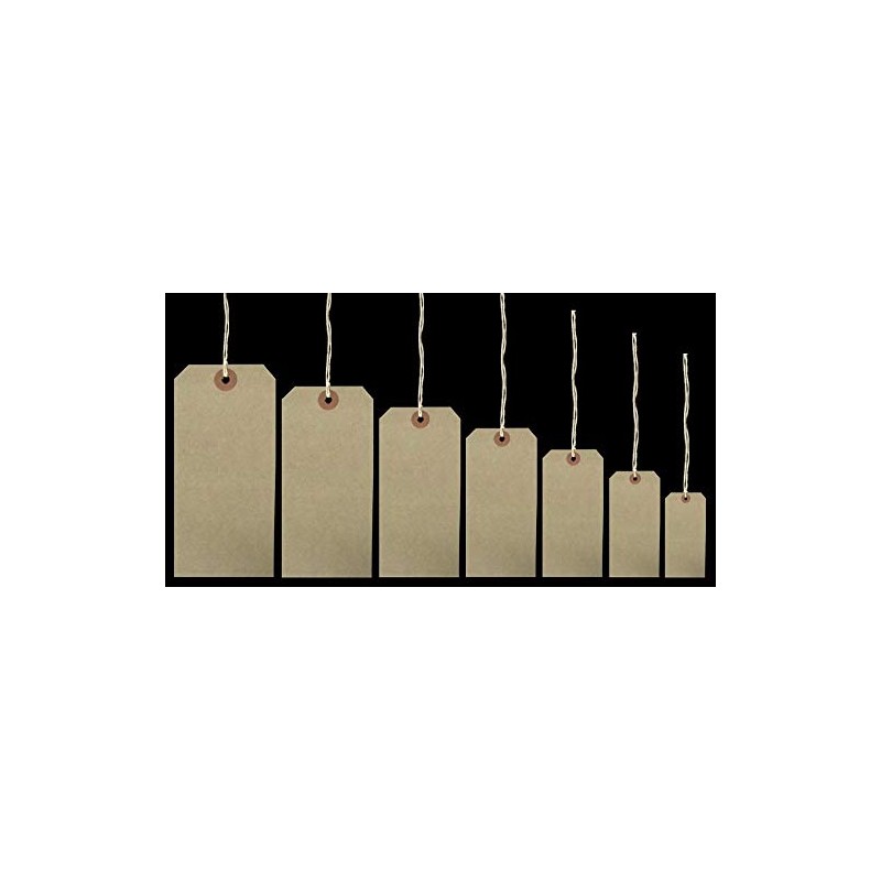 25 Quality Buff Strung Tags 96mm x 48mm by MacIntyre