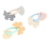 3pcs Silicone Shell Teething Ring Soothes Gum Soreness Crab Shell