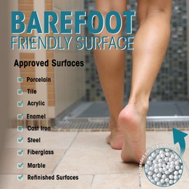 Tub Grip Anti-Slip Bath & Shower Floor Solution - Non-Slip Textured Coating for Slippery Fiberglass & Acrylic Bathtub or Showers - 6.76 Oz / 200ml