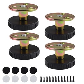 SPRHR Pack of 4 Adjustable Furniture Feet, Height Adjustable Feet, Heavy Duty Metal Feet for Furniture with Scratch-Resistant Levelling Feet, Two Installation Methods for Cupboard, Bed Foot, Sofas,