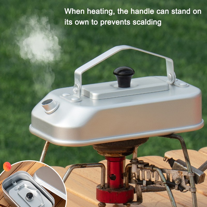 Outdoor Aluminum Alloy Kettle Foldable Handle Camping Kettle Portable Coffee