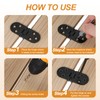 sourcing map Folding Table Flip Hinge 3" x 1", 180
