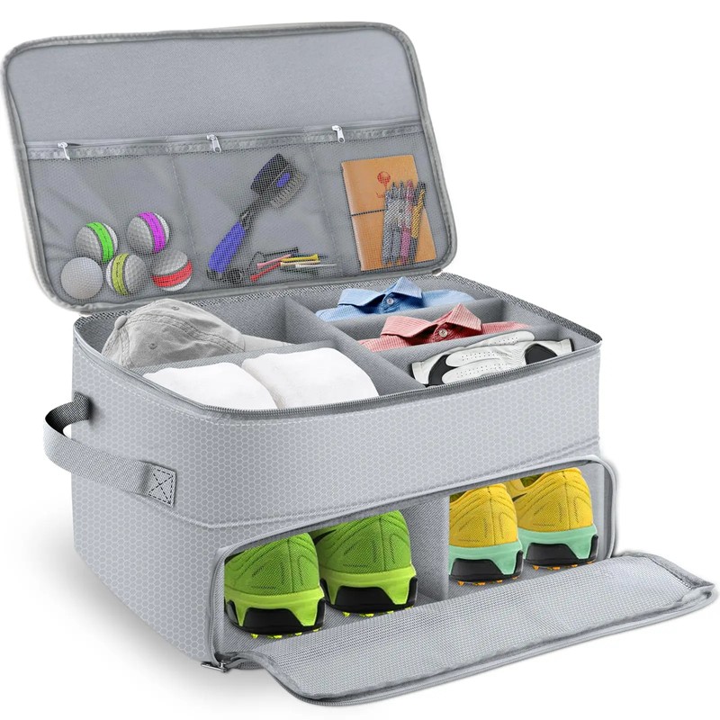 Golf Trunk Organizer for Shoes and Accessories – Waterproof 2-Layer