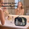GEMIU Clear Makeup Bag Toiletry Bag for Women 4 Compartments