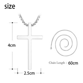 Roczential Men's Cross Necklace Set 2 Pack Religious Titanium Steel Chains with Adjustable Lobster Clasp (20-31.5 Inch) Durable Alloy Cross Pendant Jewelry Boys & Girls Christian Catholic Gifts