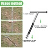 12 Inch Stainless Steel Soil Probe Rod with T Handle,