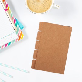 Operitacx 20 Sets of Kraft Paper Dividers 3 X 5inch Paper Tabs Professional Index Divider Brown Paper Binder Dividers Tabbed Note Cards for Home Office Classroom Supplies