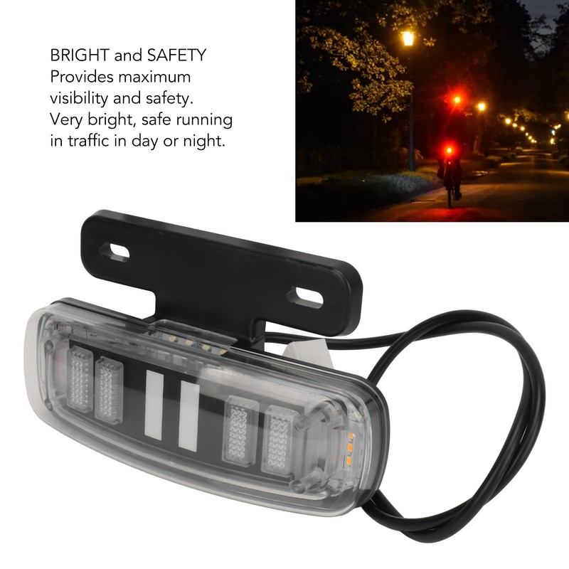 12V Motorcycle Tail Light Brake Turn Signal Light with License