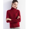 Ciovkis Women's Merino Wool Blend Sweater Fall Winter Turtleneck Long
