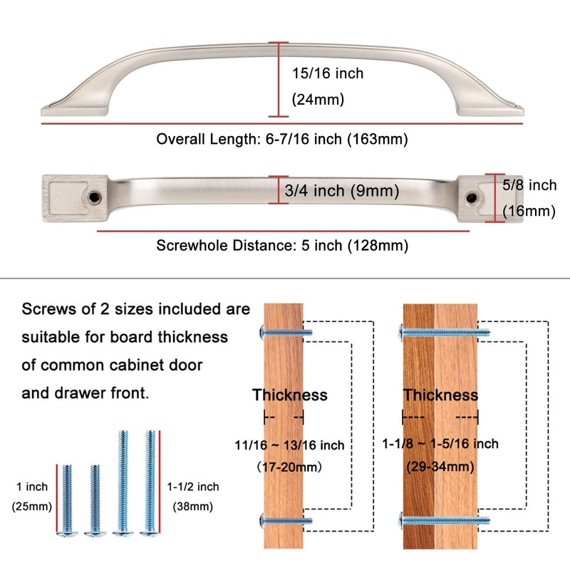 KOOFIZO Square Foot Craftsman Cabinet Bow Pull - Antique Brass