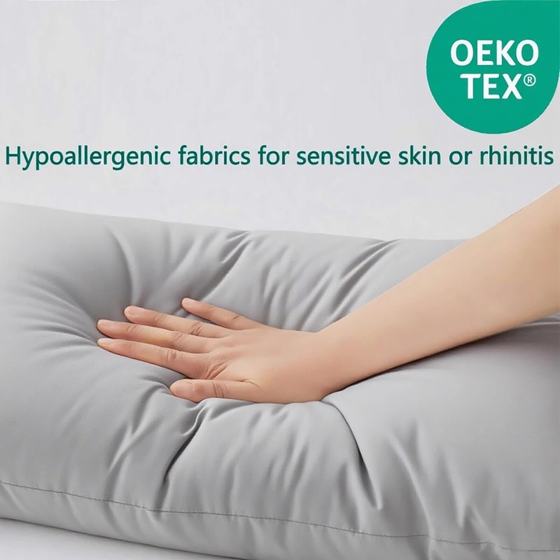 Gooeb Flat Ultra Thin Bed Pillows Standard Size Pillow Set