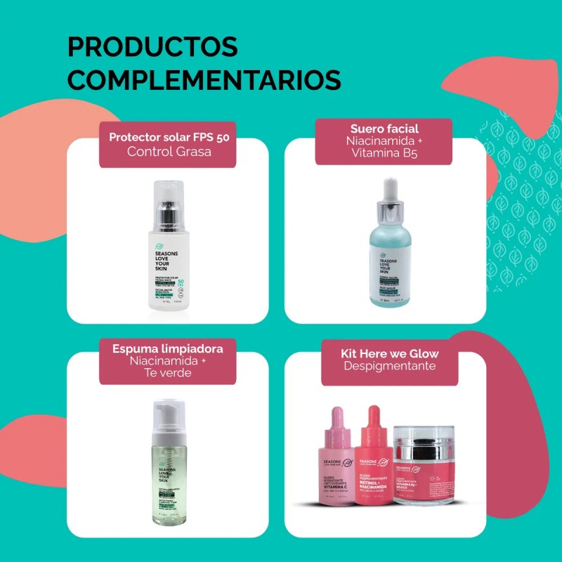 Tratamiento Despigmentante Retinol +niacinamida+ Vitamina C Momento de aplicación Día/Noche
