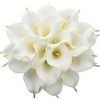 Duovlo 20pcs Calla Lily Bridal Wedding Bouquet Lataex Real Touch