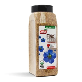 Badia Organic Ground Flax Seed 16 oz - High Fiber Omega-3 Superfood