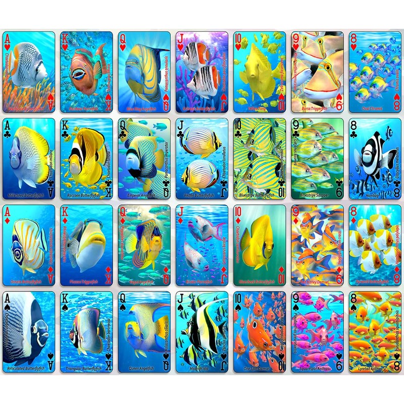 Artgame 3D Lenticular Tropical Fish Playing Cards
