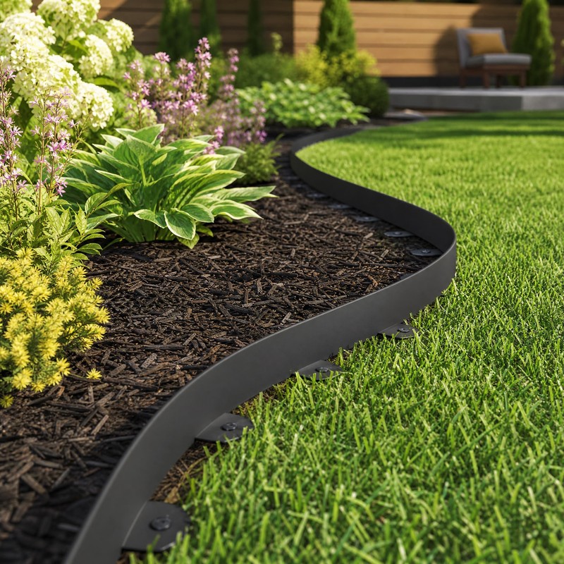 33FT Garden Edging Border, 2 Inch Flexible Landscape Edging with
