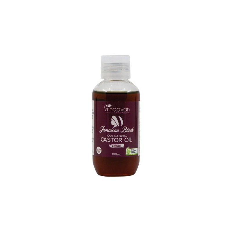Vrindavan Jamaican Black Castor Oil - 100ml, Extra Dark Unrefined