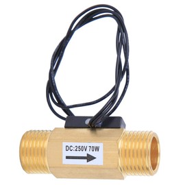 Flow Sensor, 1/2 Inch Interface Electromagnetic Flow Meter Water Flow Sensor Switch Industrial Accessories High Durability for Long Life