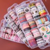 HomDSim Washi Tape Box Organizer Storage,Divider Closet Container,with 30 Adjustable