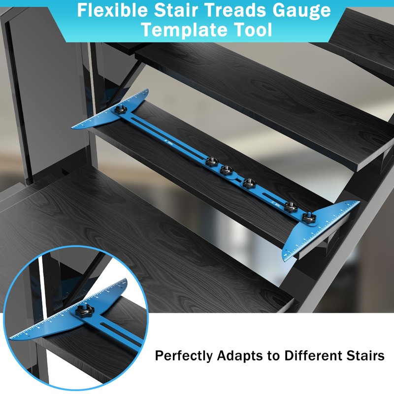 Fengone Stair Treads Gauge Template Tool Stair Tread Jig 11-60