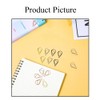 100 Pieces Metal Paper Clips Colorful Paperclips Drop-Shaped Paper Folder