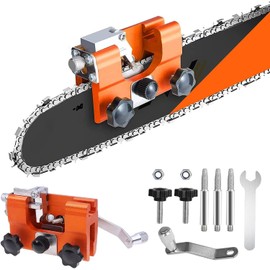 Chainsaw Chain Sharpening Jig, Tooth Sharpener Chainsaw Sharpener Kit Sharpening Set Chainsaw Aluminum Alloy Hand Cranks Saw Chains Sharpener
