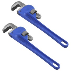 PINGEUI 2 PCS 14 Inch Straight Pipe Wrenches, Jaw Opening Adjustable Handle Plumbing Pipe Wrench for Plumbing, Mechanics, Auto Repair