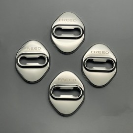 OKAYOHINN FDF-MGY Honda New Freed GT Series Striker Cover, Door Lock Cover, Plating, Accessories, Interior Parts, Stainless Steel, 4 Pieces, Easy Installation, June 2024 and Up