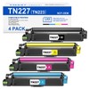 TN227 High Yield Toner Cartridge 4 Pack Compatible for Brother