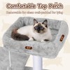 TSCOMON Cat Tree, 54-Inch Cat Tower for Indoor Cats,Plush Multi-Level