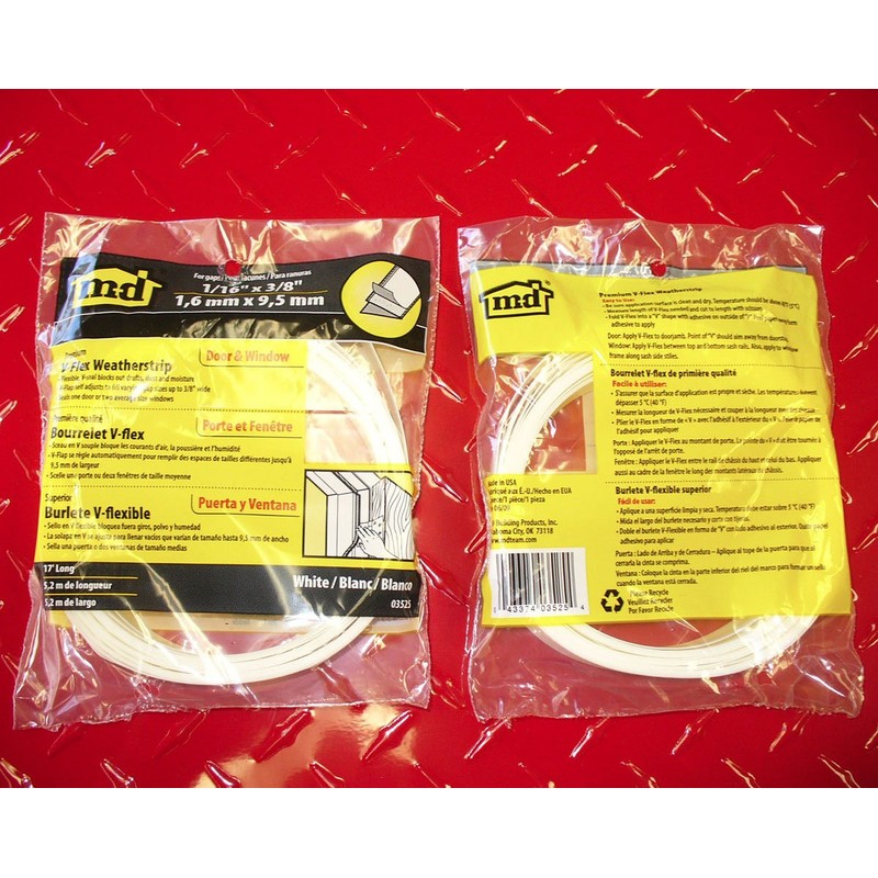 M-D Building Products 3525 M-D 0 V-Flex Weather-Strip with Adhesive