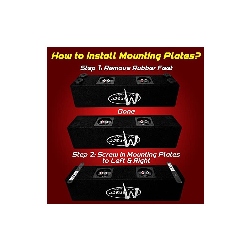 MENACE AUDIO VOICEBAR High Output Slim Profile Midrange Enclosure RED