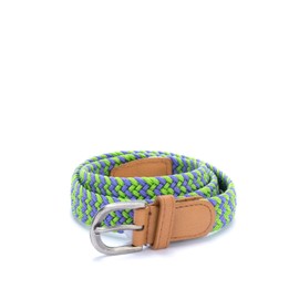 Peppercorn Kids Girls Woven Stretch Elastic Belt - Purple/Lime Green - Age (4-7 Y)