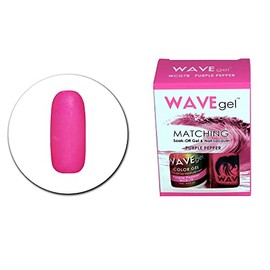 WAVEGEL Soak-0ff Gel & Nail Lacquer Matching Duo Set - Purple Pepper - WCG78-78 I 0.5 Oz
