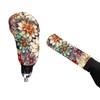 Bulopur Dahlia Floral Gear Shift Knob and Handbreak Covers Set