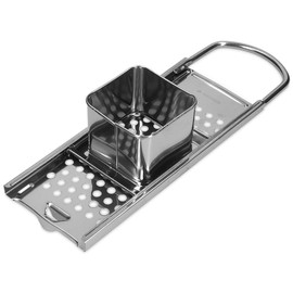 Navaris Stainless Steel Spaetzle Maker - Traditional Homemade German Egg Noodle Spätzle Dumpling Grater with Safety Pusher and Comfortable Handle