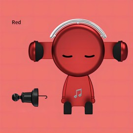 LXQTAO Car Phone Mount - Universal Car Accessories - Cute Cartoon Design - Multifunctional Vent Navigation Mount – Hook Tail Clamp (Red)