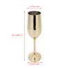 304 Stainless Steel Wine Goblet Champagne Glasses Drinking Cups 220ML