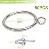 LOSYHU 50 Pack Curtain Hooks and Rings, 32mm Metal Drapery
