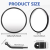 Convex Mirror 5.7'' Wide Angle Round Corner Mirrors HD Reflective