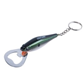 Goture Portable Lures Bottle Opener Black Stainless Steel Easy to Carry Easy Grip Keychain Bag Accessories Jar Lid Opener