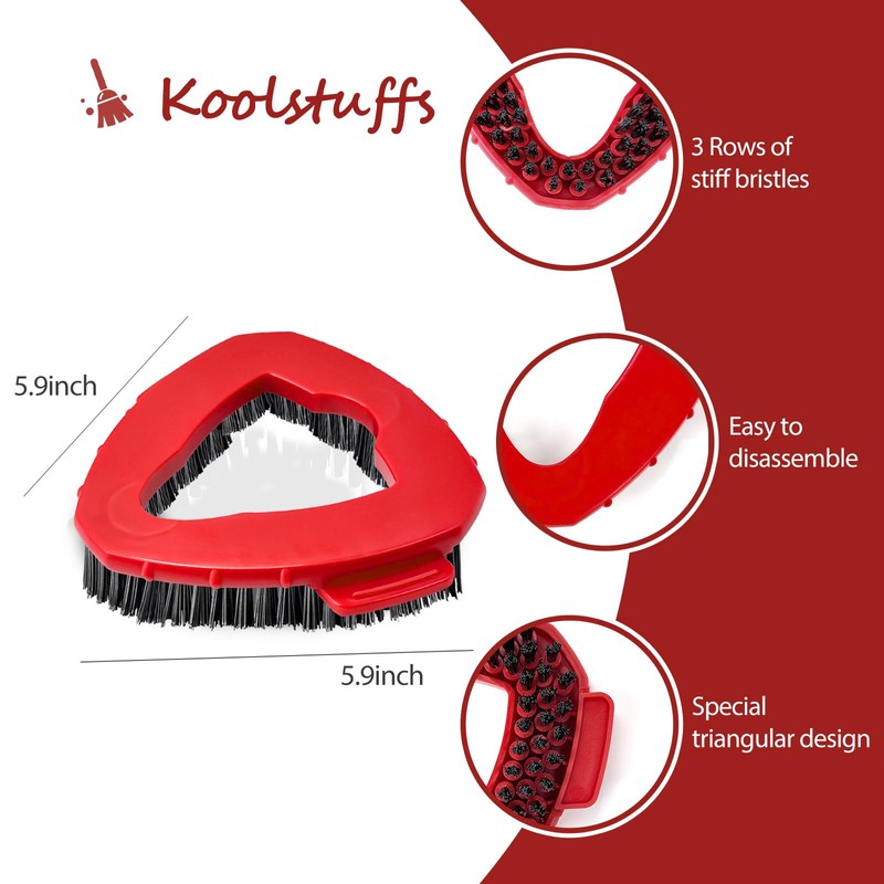 Scrub Brush, 2 Pcs Spin Mop Scrub Brush Head Compatible