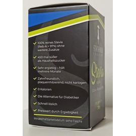 Stockholm Organic - Stevia powder (extract, Reb-A > 97%) without additional additives, 30 g