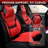 TIEHESYT Car Seat Covers Full Set, Breathable Leather Automotive Front