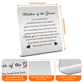Bride Gifts for Mother of Groom Appreciation Desk Sign Wedding Gifts for Mother in Law Thank You Gift for Mom Desk Decor Present for Mother of Groom Engagement Gift Mother's Day Gifts