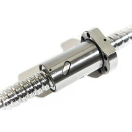 TEN-HIGH Ball Screw CNC Parts SFU1605 NUT, 1pcs Ball Screw + 1pcs Nut + No End Machining, Diameter 16mm Lead 5mm Length 400mm