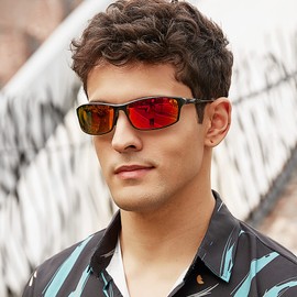 BIRCEN Polarized Mens Sunglasses: UV Protection Sports Shades for Men Women Sport Driving with Al-Mg Frame