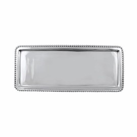 Mariposa Beaded Long Tray, One Size, Silver